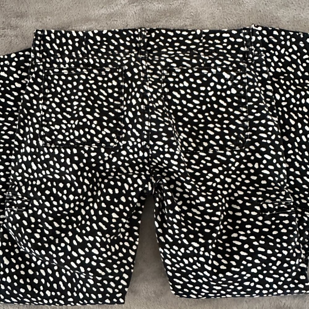 Tory Burch POny Walker Dotted Black White Cargo Pants Women's 28 - Picture 3 of 12